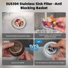 Hibbent Kitchen Sink Plug,Kitchen Sink Strainer and Stopper Combo,All Metal