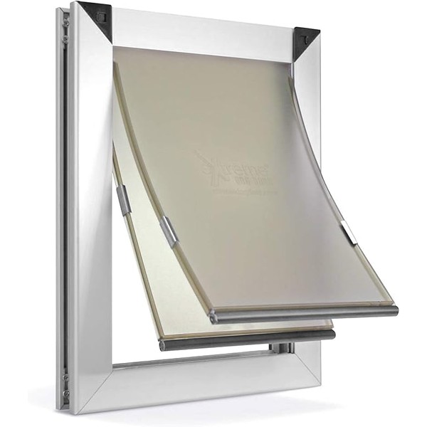 Medium Dual Flap Heavy Duty Rustproof Dog Doors for Exterior