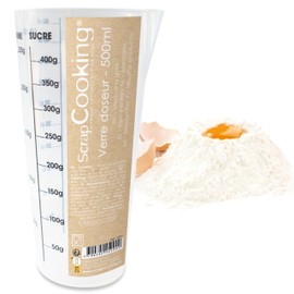 ScrapCooking Measuring Cup 500 ml - Measuring Cup with Scale, Pastry, Plastic, Measuring Cup, Transparent, 5290