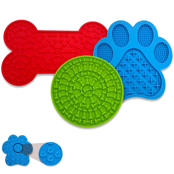 ECOUR Licking mat for Dogs & Cats 3 Pack, Dog