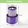 2 Pack V10 Filters Replacement for Dyson Cyclone V10 Absolute,