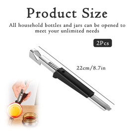 2 Pack Jar Opener, Jar Openers for Arthritis Hands, Manual Can Openers, Food Grade Stainless Steel Material, Suitable for Seniors, Restaurants, Camping, Home Use
