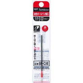 Tombow Permanent Ballpoint Pen Refill, CAE Red, 5pcs
