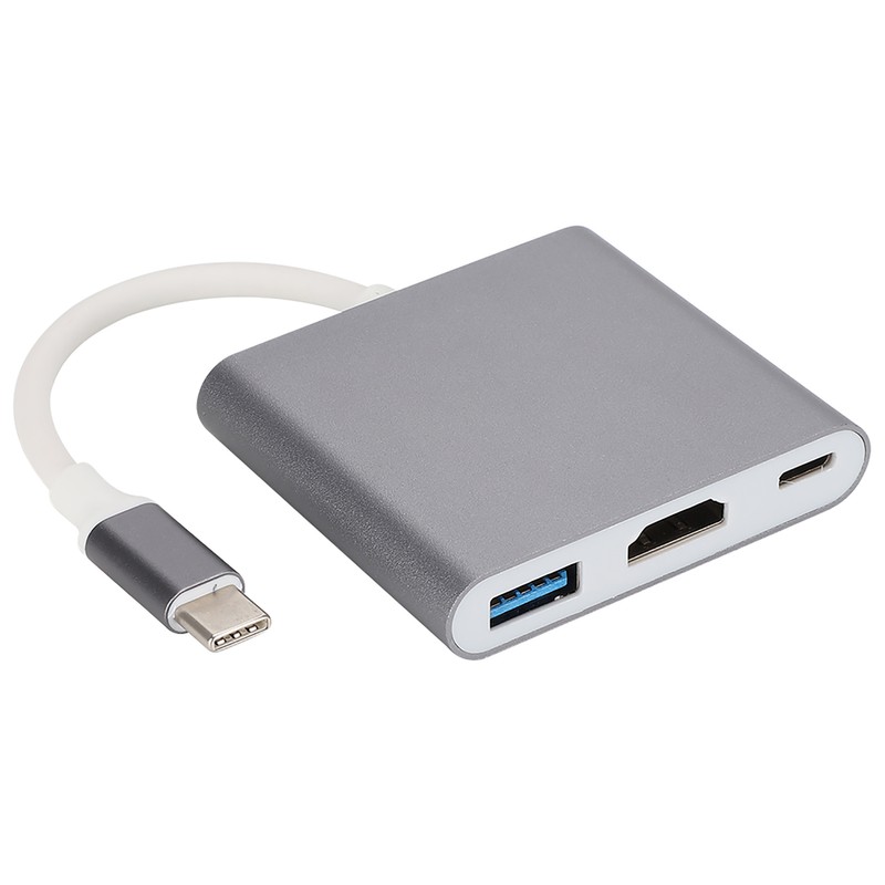 HC 04 Multifunction 3 in 1 Hub Type C to