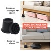 HANIHUA 8 Pack Furniture Risers 3 inch Black Bed Risers,