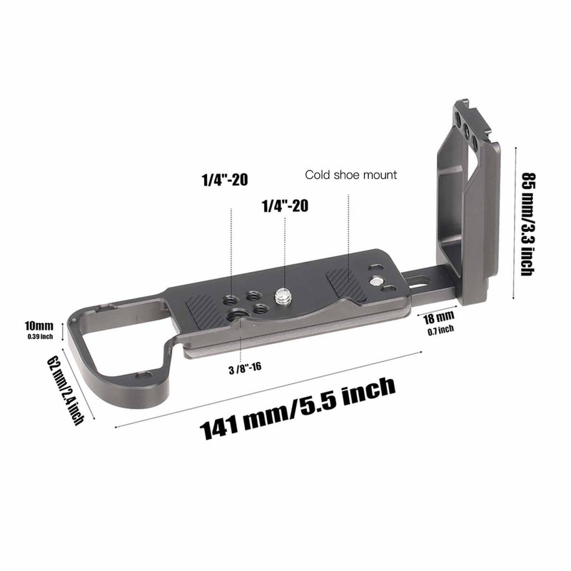 JLwin Camera L Bracket Quick Release Plate Vertival Horizontal Switching