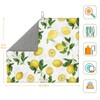 Lemon And Leaves Dish Drying Mat, Highly Absorbent Microfiber Kitchen