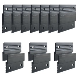 10 Pairs French Cleat Hanger, 2'' French Cleat Hanger Heavy Duty Aluminum Z Bar Wall Mount Picture Hanger for Hanging Mirrors Picture Frames Whiteboards Panels Shelves Headboards Art Fram (Black)