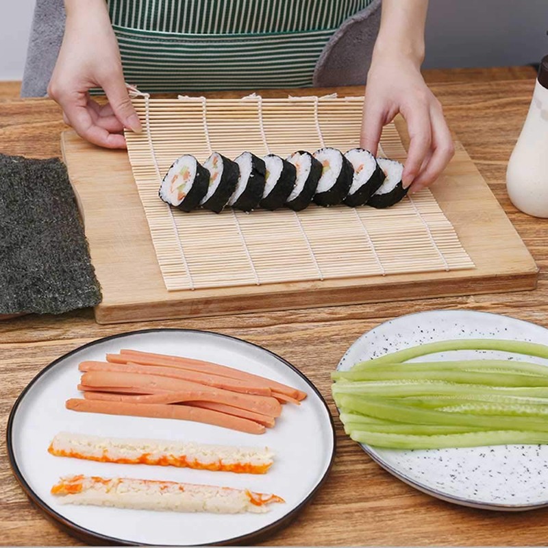 BluVast Sushi Set, Sushi Mat, Sushi Maker for Beginners, 10