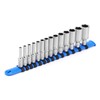 CASOMAN 14 PCS 1/4-Inch Drive Metric Deep Socket Set, 6-Point,