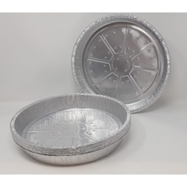 Foglish Home & Garden 40 x 29cm 12" Aluminium Foil Round Pie Flan Quiche Dish Tray Container BBQ 29x29x4cm Airfryer Oven Kitchen Baking
