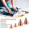 100 Sets Punk Cone Spikes Studs Electroplating Rose Gold Punk