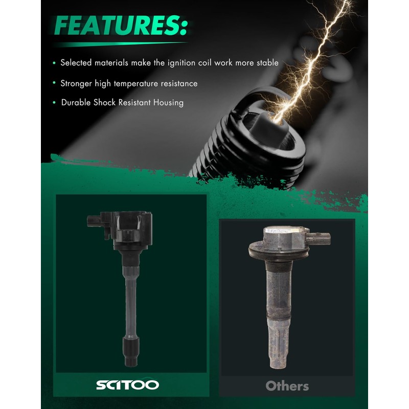 SCITOO Ignition Coil suitable with for Honda Accord Insight CR-V