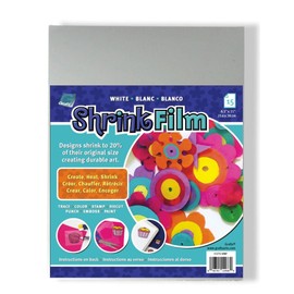 Grafix Shrink Film - White Opaque 8.5"x11" Sheets, Design Your Art and Shrink It to Create Jewelry, Embellishments, Paper Crafts, Gift Tags, Ornaments and More, Pack of 15