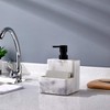 zccz Soap Dispenser with Sponge Holder, Marble Look Liquid Hand