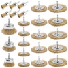 POLIWELL 24 Pack Wire Wheel Brush for Drill, Carbon Steel