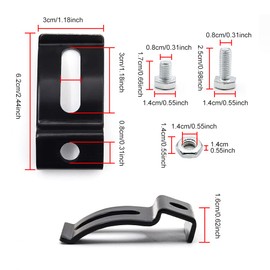 Aoling Mounting Stay, M8 Work Light, Bracket, Fog Lamp, Stay, Motorcycle, Car, Truck, Fork, Work Light, Mounting Hardware, Light Mounting Base, Adjustable Angle, Set of 2