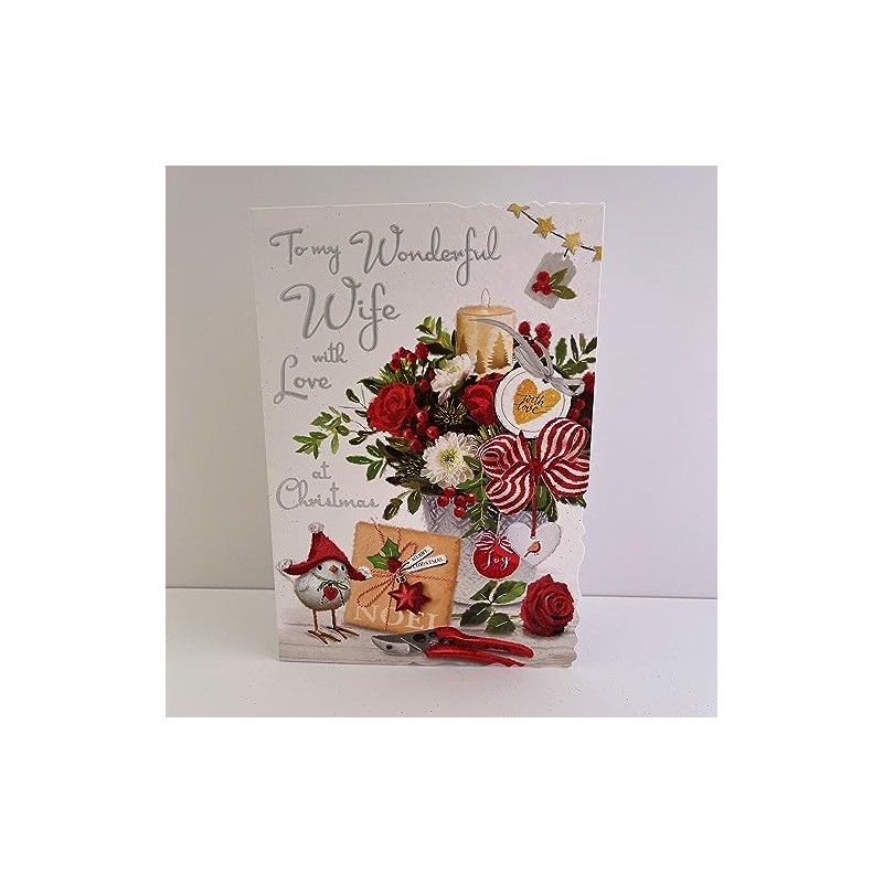 Jonny Javelin Wonderful Wife Love At Christmas Time Card Robin