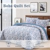 Menghomeus White Quilt Set Queen Boho Bedspread Coverlet Set 3