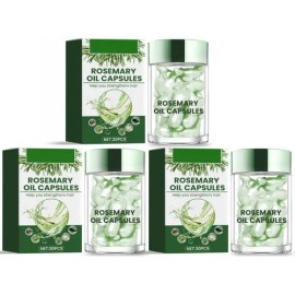 3 X Aceite De Romero E Cápsulas For El Cuidado Del