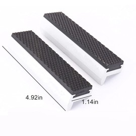2 x Vice Protective Jaws, Extra Soft Jaw Accessories for Vice Rotatable with Clamping Jaws Width, Jaw Protector, Vice with Magnets for Machine Vice, Tiger Pliers Accessories, 125 mm
