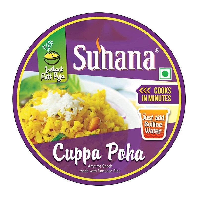 Suhana Ready-to-eat Cuppa Poha Mix 80gBreakfast - Pack of 3