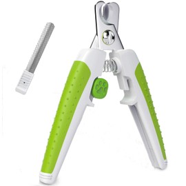 Zling Dog Nail Clippers - Pet Nails Trimmer for Dogs or Cats with Safety Guard to Avoid Over-Cutting, Free Nail File & Lock Switch, Sturdy Non-Slip Handles