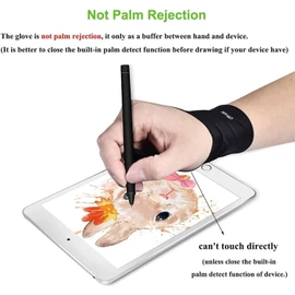 OTraki Artist Drawing Glove, 4 Pack Anti-fouling Artist Glove for Graphics Pen Drawing Tablet and Paper Sketching, Universal for Left and Right Hand - 3.22 x 8.07 inch