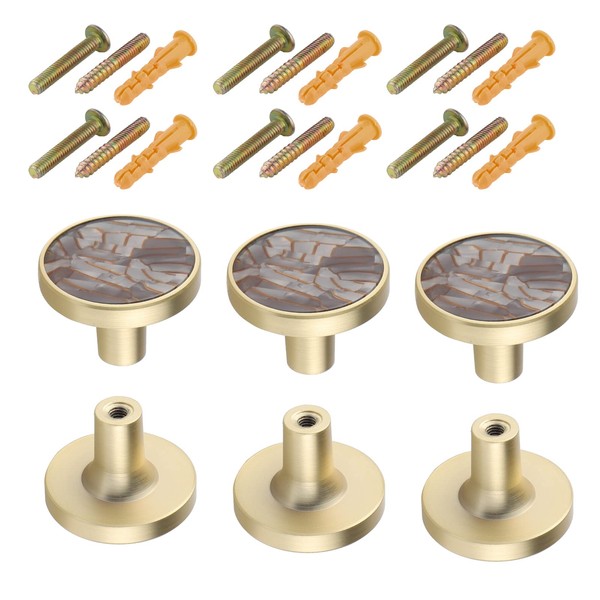 HonGien Pack of 6 Modern Cabinet Knobs, Modern Cabinet Knobs,