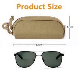 Peminkoo Tactical MOLLE Glasses Case Shockproof Protective Box Portable Eyeglasses Cases Eyewear With Belt Clip