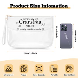 Mothers Day Gifts for Grandma Makeup Bag Grandma Gifts from Grandkids Thanksgiving Christmas Birthday Present for Nana Mimi Grandmother Definition Travel Toiletry Pouch Cosmetic Bag with Zipper