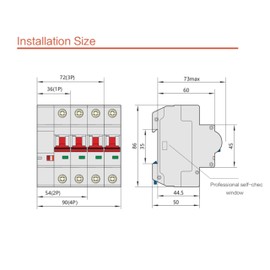 AC220V Smart WiFi Circuit Breaker Miniature Circuit Breaker PA66-DSM Flame Retardant Shell Support WiFi Mobile Phone APP Remote Control (2P 100A)