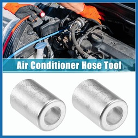A ABSOPRO 20pcs Car Aluminum Cylindrical Air Conditioner Pipe Joint Fitting Sleeve 14mm 22mm Hole Dia Item Replacement