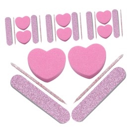 Minkissy 20sets Diy Nail Tools Set Manicure Kit Nail Files Buffer Blocks for Art Pedicure Travel