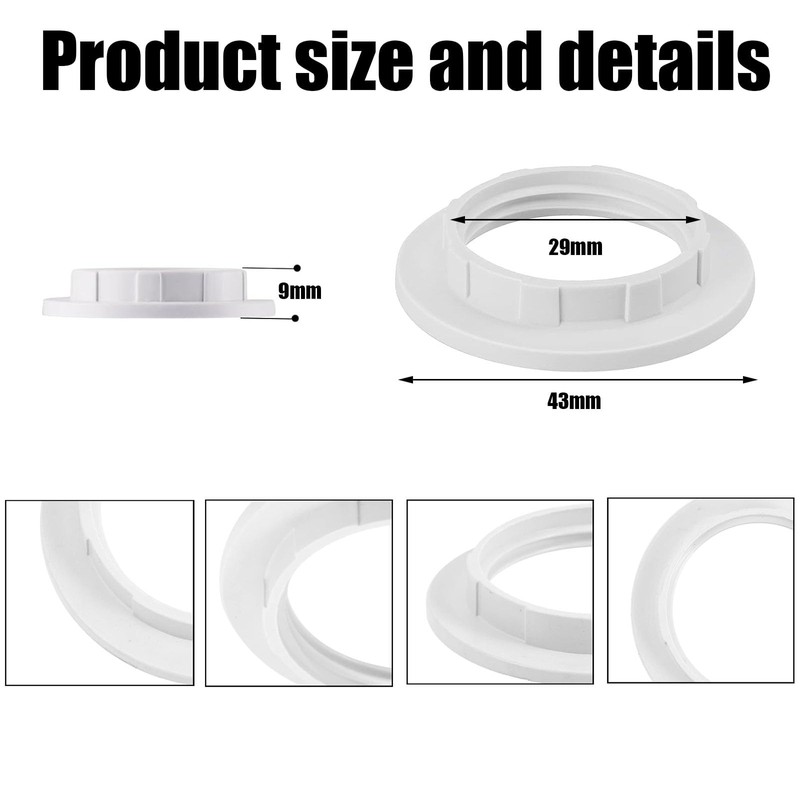 16 Pcs Lampshade Reducer Ring, Lampshade Adapter Rings, 8 Pcs