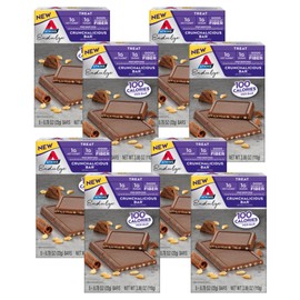 Atkins Endulge, Crunchalicious Bar, 1g Net Carbs, 1g Sugar, Good Source of Fiber, 5 Count (Pack of 8)