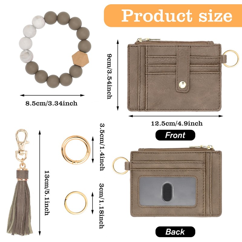 KNGITRYI Wallet Keychain Wristlet for Women,Slim RFID Credit Card Holder