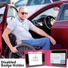 Soft Leather Disabled Badge Timer Parking Permit Holder Wallet Disability