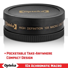 Opteka Achromatic 10x Diopter Close-Up Macro Lens for Canon EOS-M, M200, M100, M50, M10, M6, M5, M3, M2 Compact Digital Mirrorless Cameras (Fits 43mm, 49mm and 52mm Threaded Lenses)