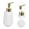 IWOWHERO Ceramic Refillable Lotion Dispenser Bottle White Press Pump Capacity