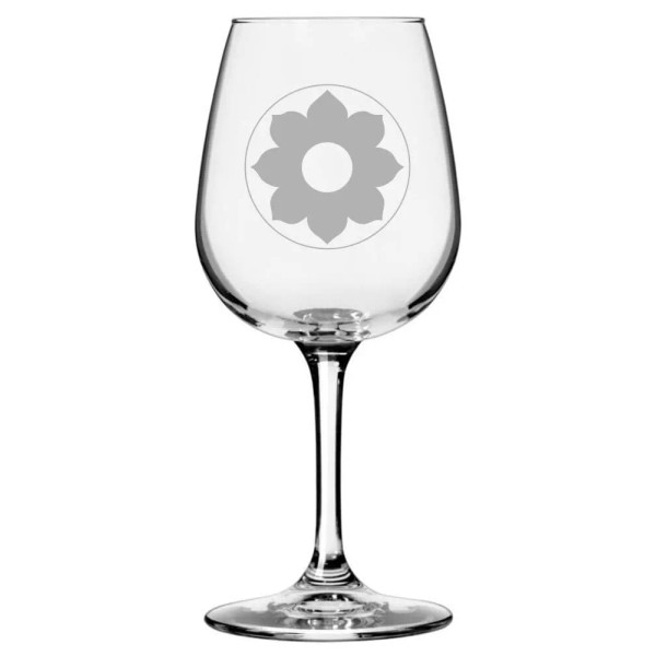 Etched Laser Art 9th Infantry Division Military Etched 12.75oz Stemmed