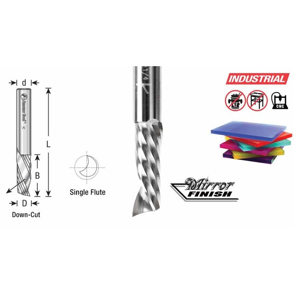 Amana Tool - 51528 Solid Carbide CNC Spiral 'O' Single