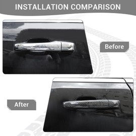 PDKLIN for Grand Cherokee Door Handle Cover Trim Compatible with Jeep Grand Cherokee 2011-2020 Carbon Fiber Exterior Accessories 4pcs