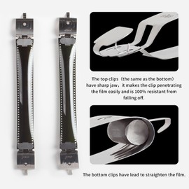 4xPCS 135 35mm Negative Page Stainless Steel Film Clips with Lead Block Make Film Straight for Film Air-Dry Darkroom Processing Equipment