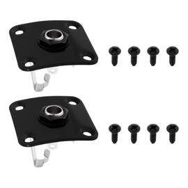 Briny River 2Pcs 1/4 Output Jack Plate Input Jack Socke 35x25x10mm 6.35mm Compatible with Les Paul, Black