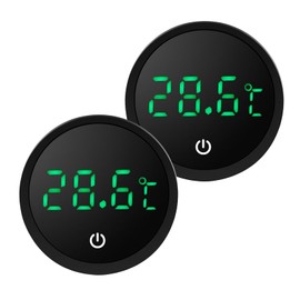 EEEKit Aquarium Thermometer, 2PCS Digital Fish Tank Thermometer, Stick-on Temperature Monitor for Reptiles Turtle Lizard