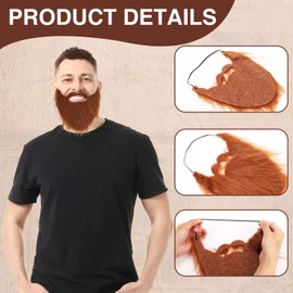 NAFJYR 78 Pcs Fake Mustache, Stick on Mustaches Fake Beard for Adults Kids Christmas Masquerade Accessories Multi