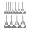 sourcing map 11pcs Half-Round Leather Punch, 3mm-45mm, Leather Cutter Arch