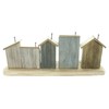 FRANK FLECHTWAREN Decorative Houses Beach Promenade, Wood, Metal Nails, Shells,