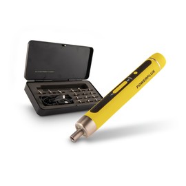 Powerplus Akkuschrauber POWX00416 - Leichter, kompakter 4V Akku Schraubendreher mit LED-Beleuchtung und USB-Ladegerät - Akku Schrauber Schraubenzieher